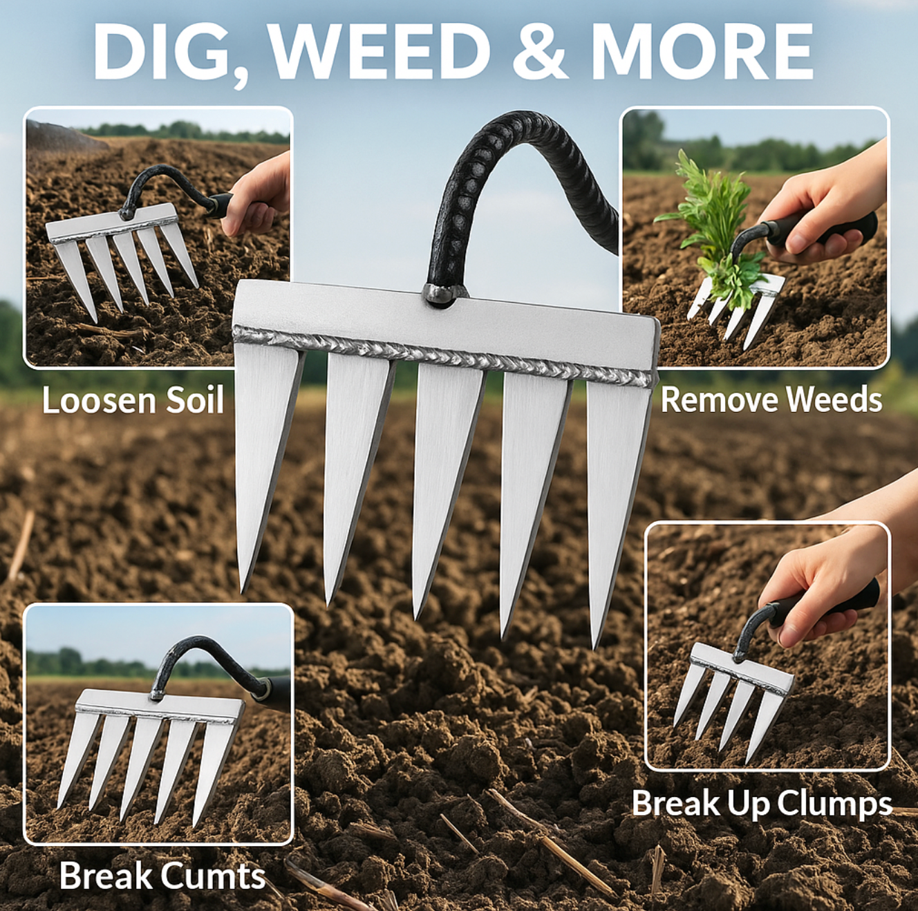 Five Teeth Weeding Tool - 50 % Off Today
