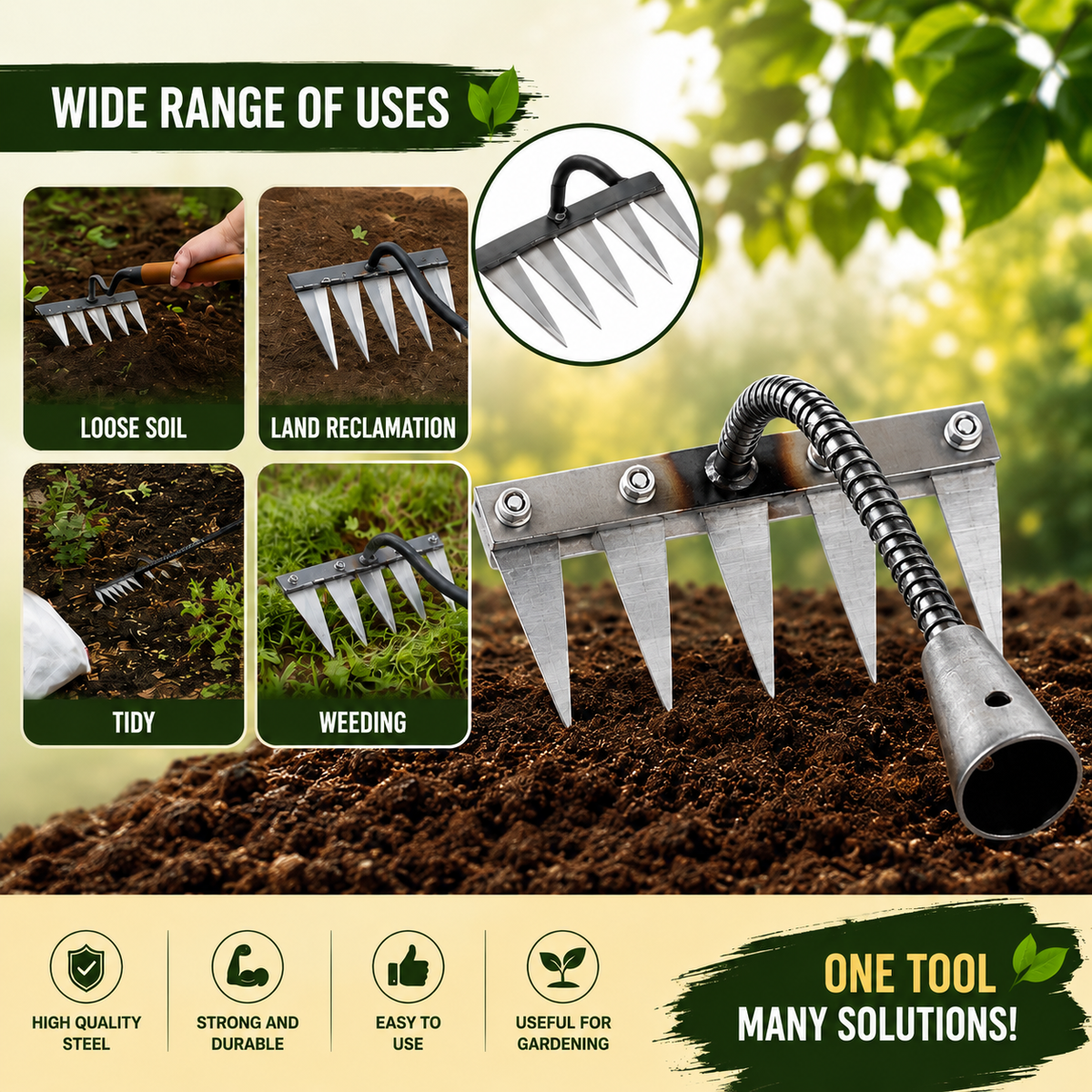 Five Teeth Weeding Tool - 50 % Off Today