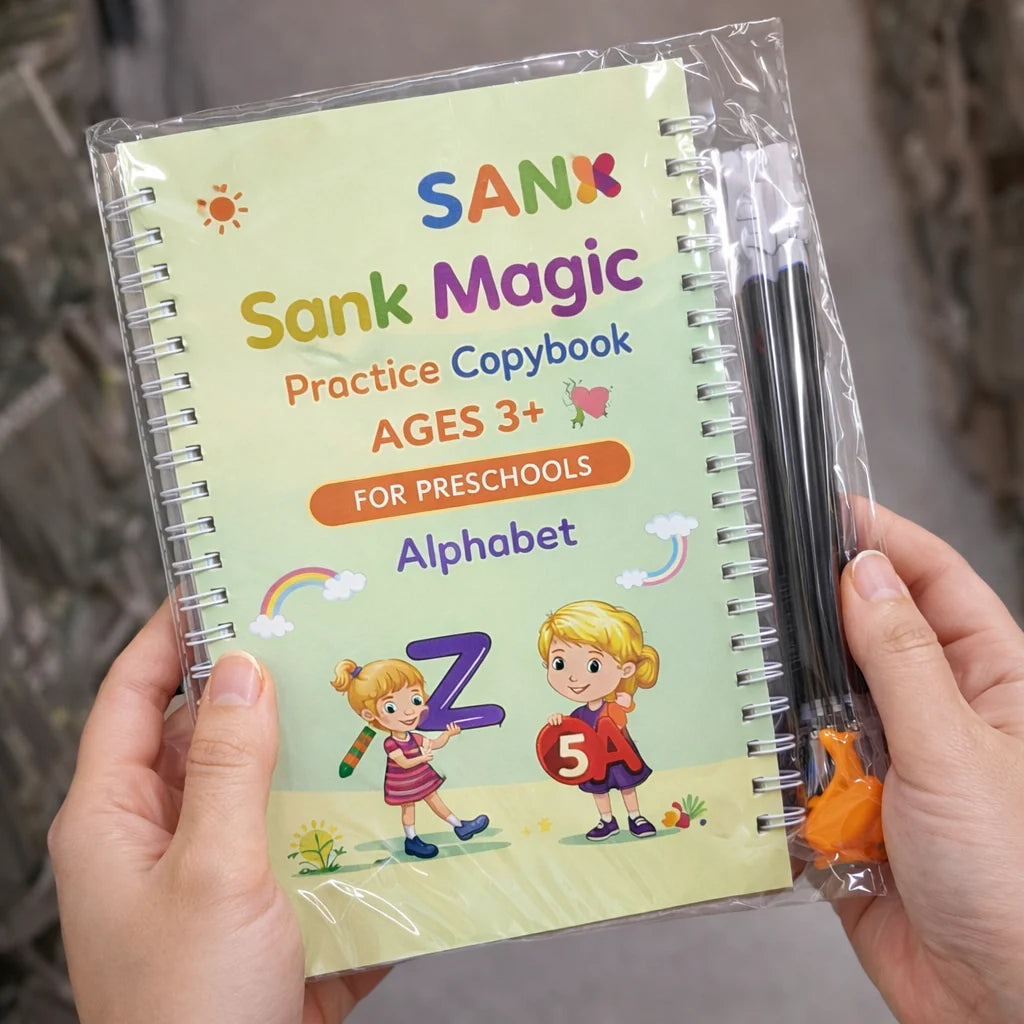 4-in-1 Reusable Kids Practice Book Set